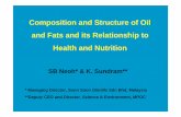 Composition and Structure of Oil and Fats and its ... · PDF fileComposition and Structure of Oil and Fats and its Relationship to Health and Nutrition ... analysis of 37