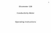 Elcometer 138 Conductivity Meter Operating · PDF filetranslated into any language, in any form or by any means (electronic, mechanical, magnetic, ... Thank you for your purchase of