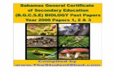 BGCSE Biology Past Paper 2000 - The Student Shed - …thestudentshed.com/.../2012/05/sec-comp-bgcse-biology-2000-paper… · BIOLOGY PAPER 1 Monday 22 MAY 2000 ... An experiment was