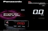 Simpler and Easier to Use - Panasonic Electric Works · PDF fileSimpler and Easier to Use. Simple & Easy Operation Two levels of setting mode for easy operation of essential functions