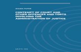 contempt of court and other offences and torts involving ... of Court and Other Offences... · (lrc ip 10 - 2016) issues paper . contempt of court and . other offences and torts involving