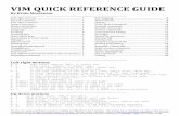 Vim Quick Reference Guide - Alex · PDF fileVIM QUICK REFERENCE GUIDE By Bram Moolenaar ... {0-9} go to the position where Vim was previously exited `` go to the position before the