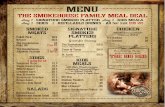 Smokehouse meal deal - Chessington World of Adventures · PDF fileTHE SMOKEHOUSE FAMILY MEAL DEAL - SIGNATURE SMOKED PLATTER ... Authentic smo ed meat using peal smokeppoduces ...