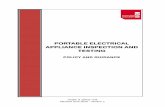 Portable Electrical Appliance Inspection and Testing … Electrical Appliance... · contents 1.0 general health and safety policy 1 2.0 policy on portable electrical appliance inspection