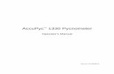 AccuPycTM 1330 Pycnometer - DCU Home · PDF fileAccuPyc 1330 Pycnometer Operator’s Manual ... Table of Contents AccuPyc 1330 ii September 1996. ... The AccuPyc 1330 Pycnometer is