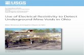 Use of Electrical Resistivity to Detect Underground Mine ... · PDF fileFigure 1. Locations of electrical resistivity survey lines along State Route 32, in Jackson and Vinton Counties,