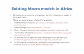 Existing Macro models in Africa.ppt - AfriHeritage Macro models in Africa.pdf · The Poverty Analysis Macroeconomic Simulator ... and Industry Research in ... Existing Macro models