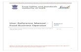 User Reference Manual – Food Business Operator · PDF fileUser Reference Manual for Food Business Operator - Food Licensing & Registration System (FLRS)Version 2.0 Effective 5th
