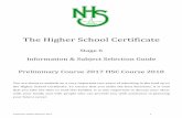 The Higher School Certificate - Northlakes High · PDF fileThe Higher School Certificate . ... At Northlakes High School, ... Food & Beverage Stream 80 Hospitality – Kitchen Operations