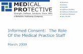 Informed Consent: The Role Of the Medical Practice Staff Consent: The Role Of the Medical Practice Staff March 2009. Informed Consent March 2009 page 2 Today‟s moderator Ms. Essick