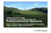Maintaining a Safe and Reliable Transmission System Safe and Reliable Transmission System Tree Trimming and Comprehensive Vegetation Management Managing Vegetation Along FirstEnergy’s