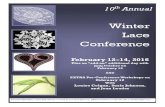 Winter Lace Conference - LaceNews · PDF file12/02/2016 · Winter Lace Conference ... New York, and San Francisco, lones soon became the most important center of crochet lace making