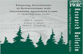 Financing Investments FWRCFWRC in Reforestation with ... · PDF filein Reforestation with Government Sponsored Loans ... The Forest and Wildlife Research Center at Mississippi State