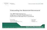 Cascading the Balanced Scorecard · PDF fileBalanced Scorecard Collaborative/Palladium ... >>>Executing the Balanced ScorecardStrategy Alignment and Cascade Management in a Service