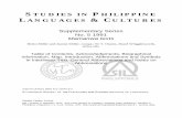 STUDIES IN PHILIPPINE LANGUAGES & CULTURES · PDF filewrote the interlinear morphemic gloss, using the Mamanwa Grammar (Miller ... and hortatory. The narrative texts include traditional