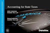Accounting for State Taxes - Deloitte US · PDF fileAccounting for State Taxes Nick Cotroneo ... for multiple taxpaying components then apply it to ... • A single entity company