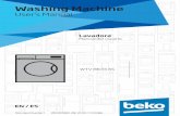 Washing Machinedownload.beko.com/Download.UsageManualsBeko/AJ/… ·  · 2017-06-21Authorized Service Agent. ... Supplier name or trademark Beko Model name WTV 8633 XS Rated capacity