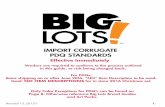 IMPORT CORRUGATE PDQ STANDARDS - Big Lots CORRUGATE PDQ STANDARDS. ... Items shipping on or after June 2016, ... Climate Keeper Living Colors Great Gatherings Big Lots
