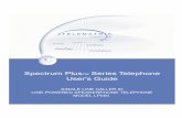 Spectrum Plus Series Telephone User's Guide Website/Phone Manuals/Telematrix...The LP550 is a line powered Caller ID display speakerphone telephone for use where no power outlets are