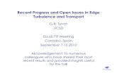 Recent Progress and Open Issues in Edge CMTFO Turbulence ... · PDF fileRecent Progress and Open Issues in Edge CMTFO Turbulence and Transport G.R. Tynan UCSD ... • Mean ExB Shear