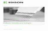 Edison Healthcare Insight - · PDF filean industry background in sales and marketing with GE ... Welcome to the July edition of the Edison Healthcare Insight. ... Yakult Honsha for