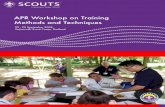 APR Workshop on Training Methods and Techniques · PDF file04.04.2015 · APR Workshop on Training Methods and Techniques 22 ... quality training programme ... The successful trainer