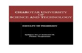 CHAROTAR UNIVERSITY OF SCIENCE AND …charusat.ac.in/Download/bpharm_1sem_syllabus.pdf · 1 Introduction and future scope of Pharmacognosy: Definition and Historical background, present
