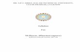 Pharmacognosy (Proposed) Syllabus- Effective from the ... · PDF fileADVANCED PHARMACOGNOSY - I (MPG 102T) Scope To learn and understand the advances in the field of cultivation and