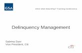 Delinquency Management - · PDF fileDelinquency Management. Causes vs. Myths (continued) Bankruptcy – Belief that card will not be affected ... – Empower AOPCs to take action against