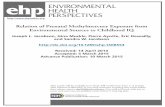 ehpENVIRONMENTAL HEALTH PERSPECTIVES · PDF fileHEALTH PERSPECTIVES ... Indian and Northern Affairs Canada ... mercury exposure with poorer performance on a school-age assessment of