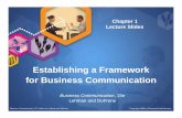 Establishing a Framework for Business C · PDF fileChapter 1 Business Communication, 15th edition by Lehman and DuFrene ... Business Behavior. Chapter 1 Business Communication, 15th