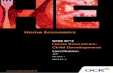 Home Economics: Child Development - · PDF fileGCSE specifications in home economics should ... due to diverse family lifestyles. 2.3.4 ... GCSE Home Economics (Child Development)