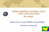 CHINA ENERGY FUTURE: LEAP TOOL APPLICATION IN …nautilus.org/wp-content/uploads/2015/06/Gu_PRC_DATA.pdf · CHINA ENERGY FUTURE: LEAP TOOL APPLICATION IN CHINA Baolei GUO, Yanjia