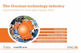 The German technology industry German technology industry Opportunities in a more open supply chain Policy and trends Facts and figures The Netherlands as supplier Changes in the value