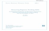 Measuring Beginner Reading Skills - World Bank · PDF file · 2017-12-13Measuring Beginner Reading Skills An Empirical Evaluation of Alternative Instruments ... Table 21. Representation