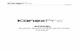 PA2B Audio amplifier - KanexPro AV Value Solution 3 1. Introduction The KanexPro Mini Audio Amplifier is a quarter-rack width digital amplifier (Class D) with equalizer control and