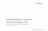 F1 ExPress2010 v101 - ISDC Accounting Collegeisdcedu.weebly.com/uploads/6/3/6/4/6364966/expf1.pdf · ExPress Notes ACCA F1 Accountant in Business ... course notes, or ExPedite notes
