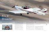 It’s a Breeze! · PDF fileFLIGHT TEST The Breezer’s a ... side, with two control sticks and a single push-pull ... the stick pressure, not applying power, the aircraft