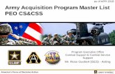 Army Acquisition Program Master List PEO CS& s Force of Decisive Action as of 07 AUG 2017 Army Acquisition Program Master List PEO CS&CSS Program Executive Office Combat Support &