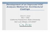 Development of an Improved VOC Analysis Method for ... · PDF fileDevelopment of an Improved VOC Analysis Method for Architectural Coatings Dane R. Jones Max T. Wills California Polytechnic