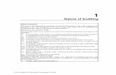 Nature of Auditing - ICAI Knowledge · PDF fileNature of Auditing ... An examination of the system of accounting and internal control to ... with both those charged with governance