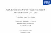 CO Emissions from Freight Transport - Green Logistics – excluding other global warming gases: ... 15 20 25 30 9 0 91 1 9 2 93 1 9 ... 2 Emissions from Freight Transport in the UK