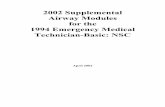 2002 Supplemental Airway Modules for the 1994 … Supplemental Airway Modules for the 1994 Emergency Medical Technician-Basic: ... EMS community was convened in February 2002 and they