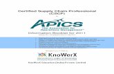 Certified Supply Chain Professional (CSCP)supplychainmanagement.in/supply-chain-management... · KnoWerX is a resource for individuals for best-prac various training and consultancy