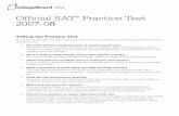Official SAT Practice Test 2007-08 - Northern · PDF fileOfficial SAT® Practice Test 2007-08 ... Use the answer sheet when completing a practice test on paper to simulate ... and
