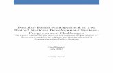 Results-Based Management in the United Nations · PDF fileUnited Nations Development System: Progress and Challenges ... 27 Chapter 5: Lessons ... based management in the United Nations