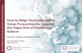 How to Align Your Laboratory Value Proposition to · PDF fileHow to Align Your Laboratory Value Proposition to Support ... Molecular Diagnostics. Libby Holland, ... Sales/Marketing