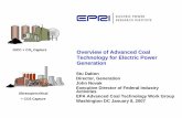 Overview of Advanced Coal Technology for Electric · PDF fileTechnology for Electric Power Generation ... Activities EPA Advanced Coal Technology Work Group ... Overview of Advanced