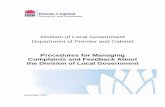 Procedures for Managing Complaints and Feedback About … for... ·  · 2017-03-01Procedures for Managing Complaints and Feedback about the Division 2 ... discourteous handling of