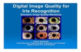 Digital Image Quality for Iris Recognition Image Quality for Iris Recognition Biometric Image Quality Workshop Philip D. Wasserman Guest Researcher, National Institute of Standards